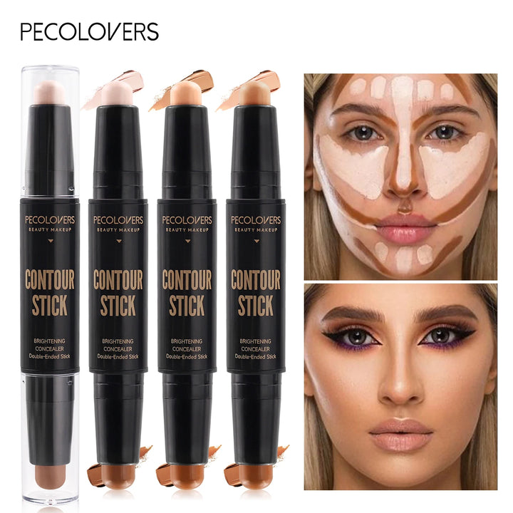 Double-ended concealer stick application