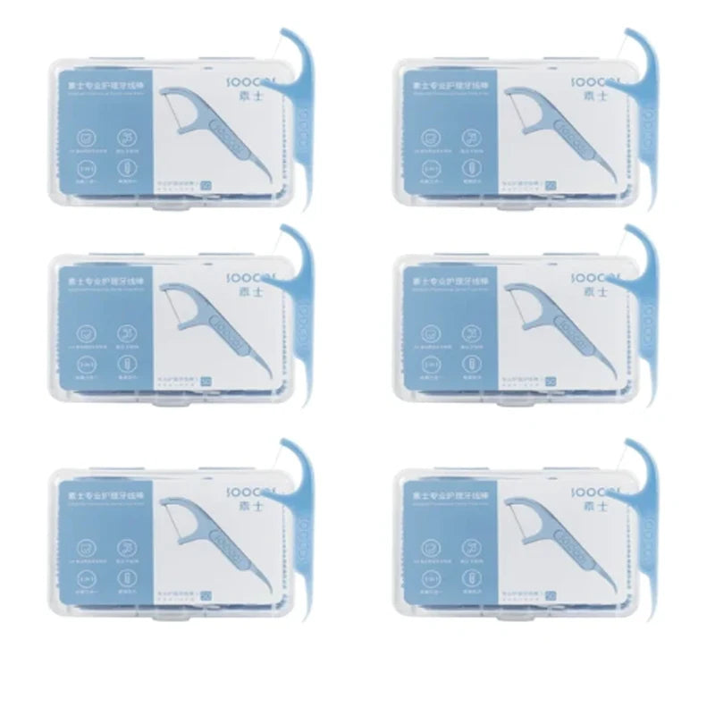 Youpin SOOCAS Professional Dental Flosser Ergonomic Design Food Grade Polymer Fiber Scrape Tongue Coating Clean Teeth Gaps