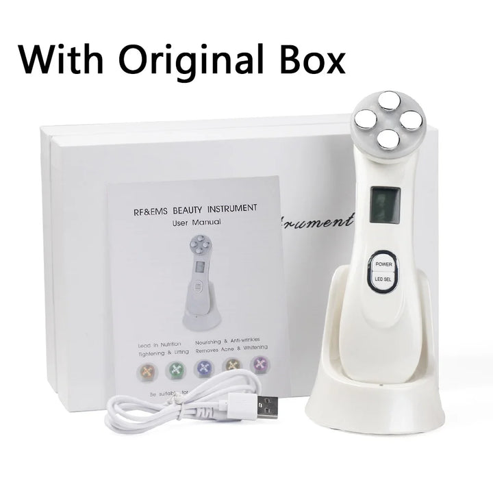 Face Lifting Machine EMS Micro-current Facial Skin Firm Massager LED Photon Rejuvenation Beauty Device