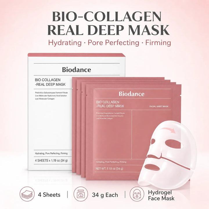 Korean BIO-COLLAGEN Real Deep Mask Overnight Hydrogel,Facial Pore Care Tightening Deep Hydrating Masks Skin Care Gifts for Women