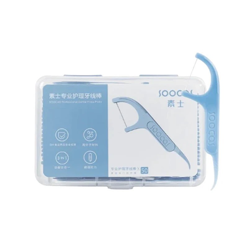 Youpin SOOCAS Professional Dental Flosser Ergonomic Design Food Grade Polymer Fiber Scrape Tongue Coating Clean Teeth Gaps