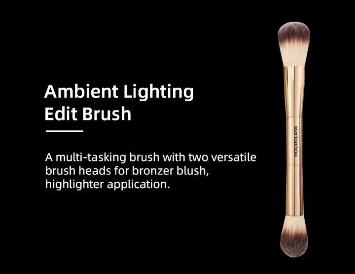 HOURGLASS Complexion Essentials Brush Set -Dragon series 3 makeup brushes with a Packaging box and a Brush bucket