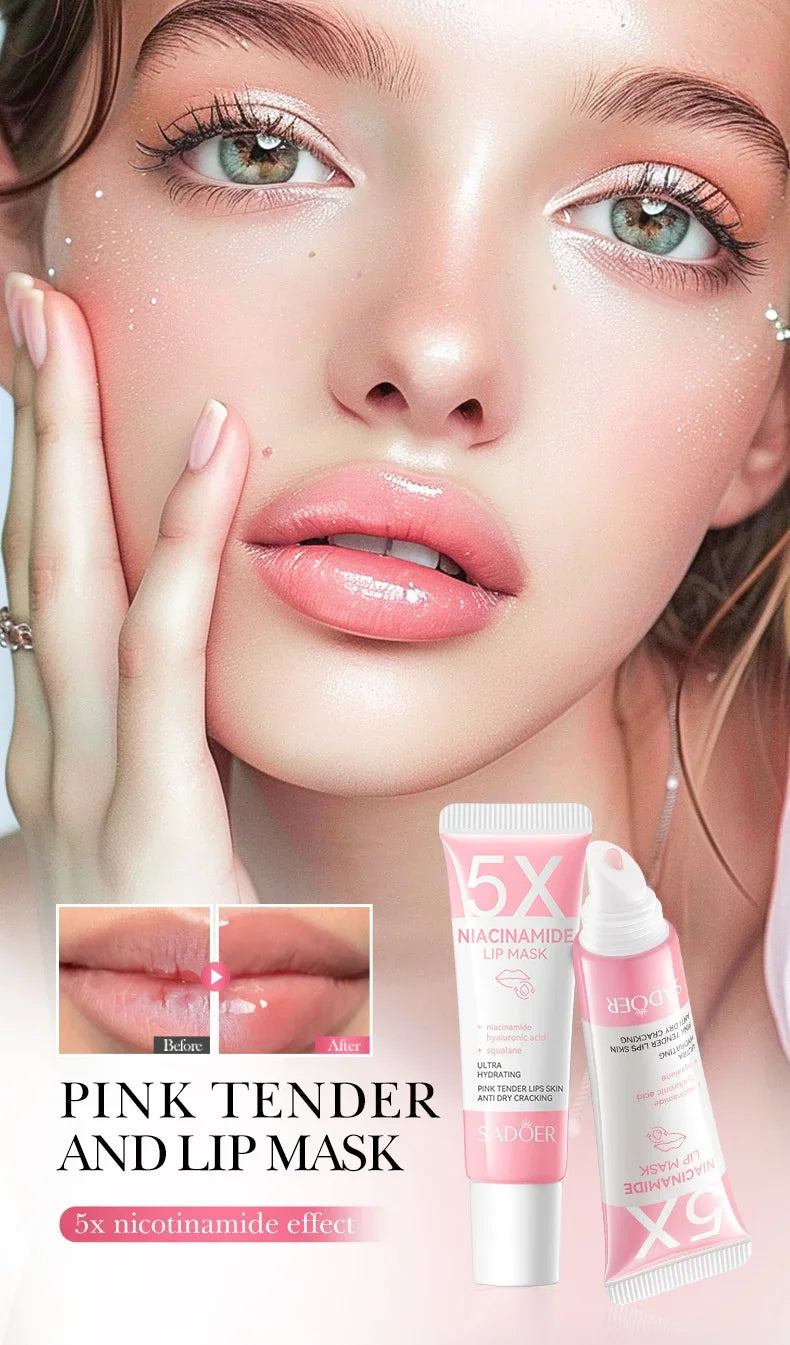 Remove Dark Lip Balm Lightening Melanin Mask Gloss Exfoliating Lip Pink Treatment Reduce Lip Lines Improve Dryness Moisturizing