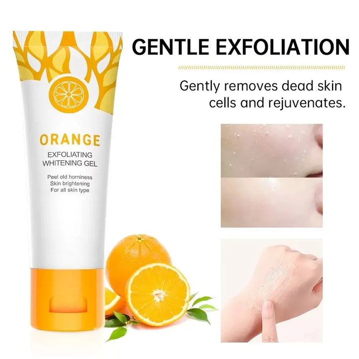 Orange exfoliating gel for face in 50g packaging