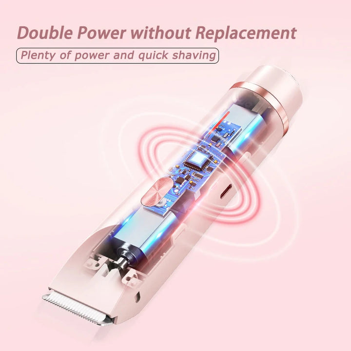 Electric shaver for women with 3mm, 6mm and 9mm guide combs