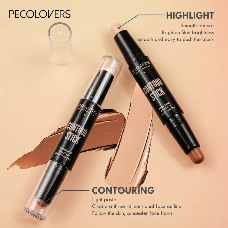 Double-ended concealer stick application