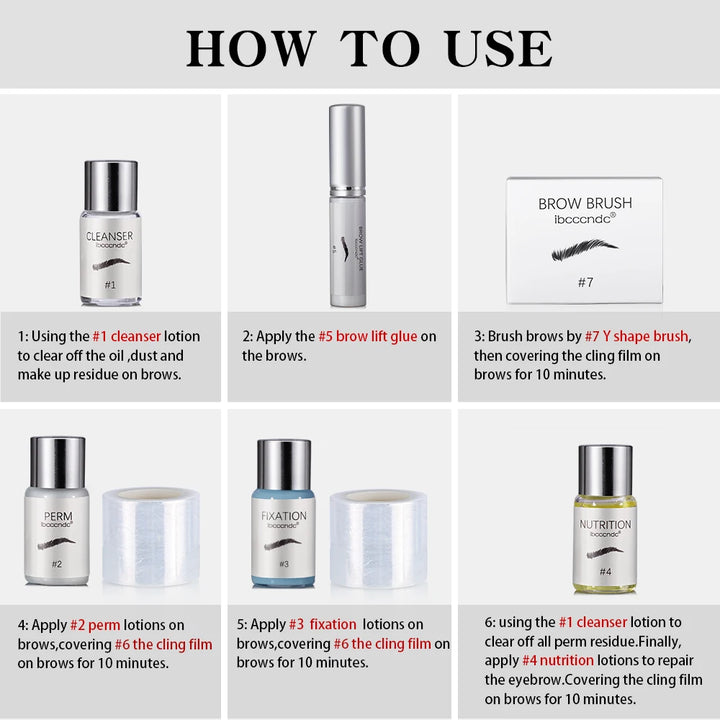 Brow Lamination Kit Professional Home Beauty Eyebrow Perming Kit DIY Eyebrow Shaping Setting Perming Shaping Set Makeup Tools