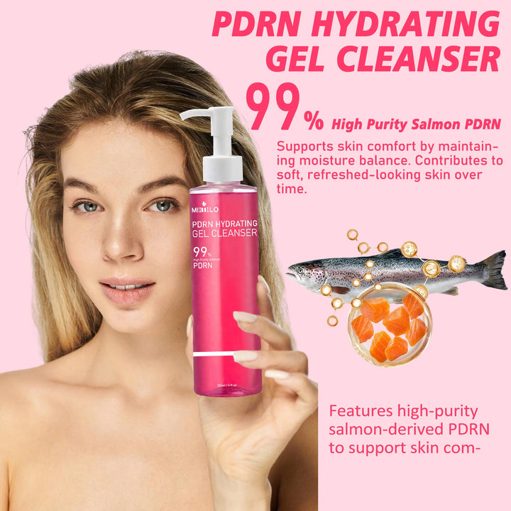 DNA PDRN Salmon Pink Foam Cleansing Gel, containing PDRN, controls oil, removes blackheads, deeply cleanses, is non-irritating