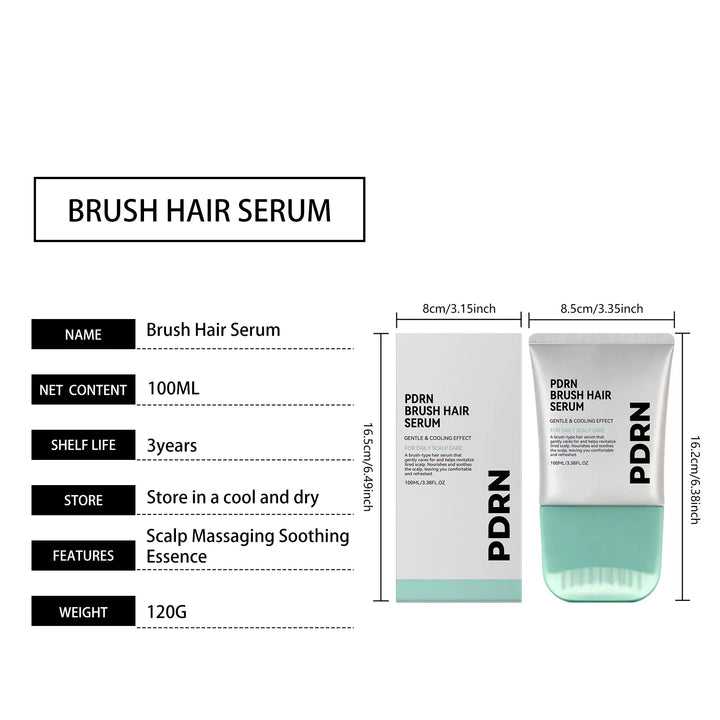 PDRN Hair Serum Cooling Brush Strengthen Hair Root Anti Hair Tired Scalp Nourishing Treatment for Scalp Massage Care Serum