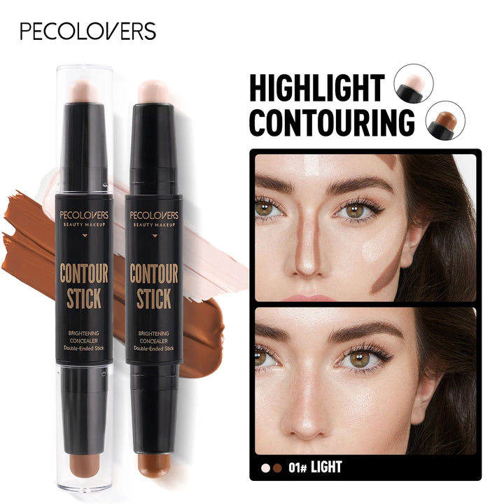 Double-ended concealer stick application