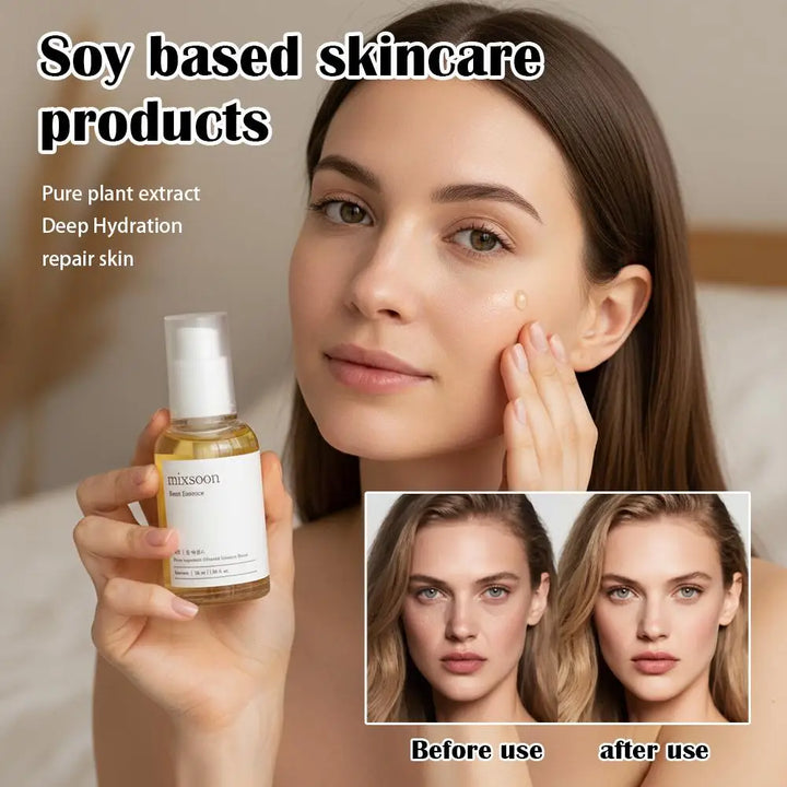 For Mixsoon Set Bean Cream SPF50 Sunscreen Centella Cleanser, Soy Extract Hydrating Soothing Nourishing Skin Care