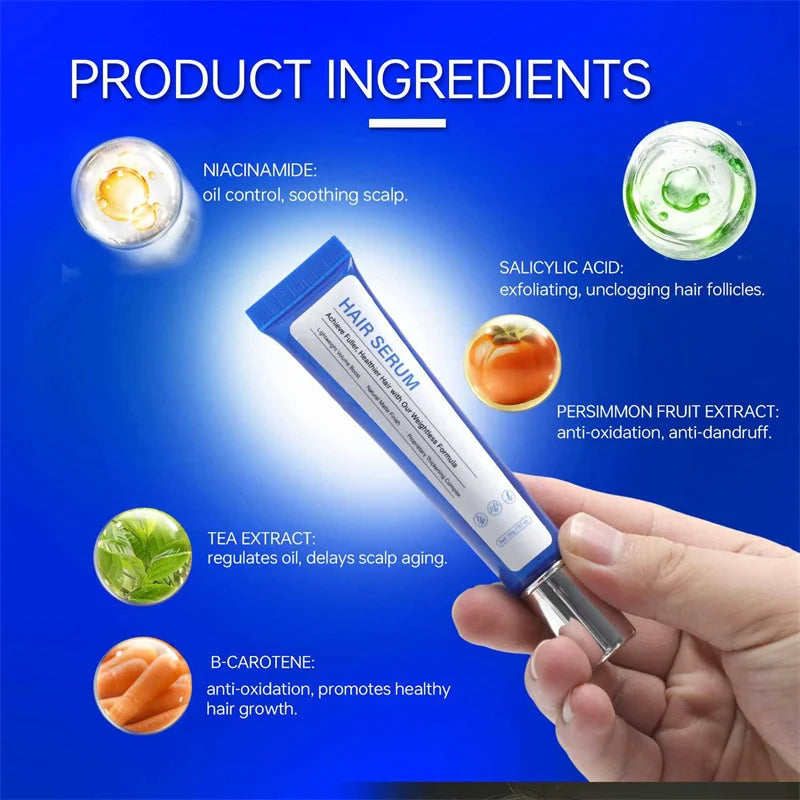 Fast Hair Growth Serum Hair Regrowth Essential Oil Anti Hair Loss Repair Damaged Scalp Women Men Anti Baldness Hair Growth Care