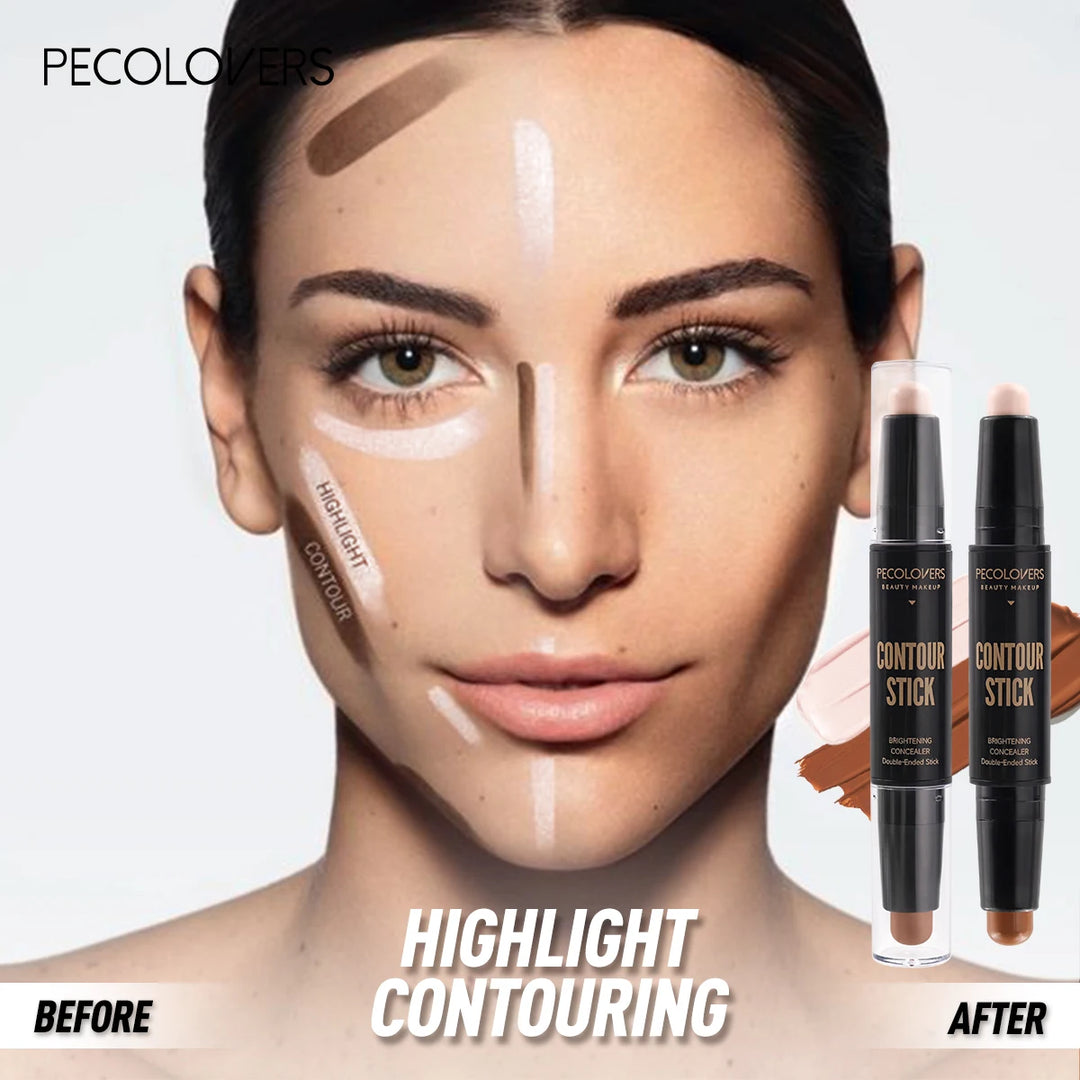 Double-ended concealer stick application