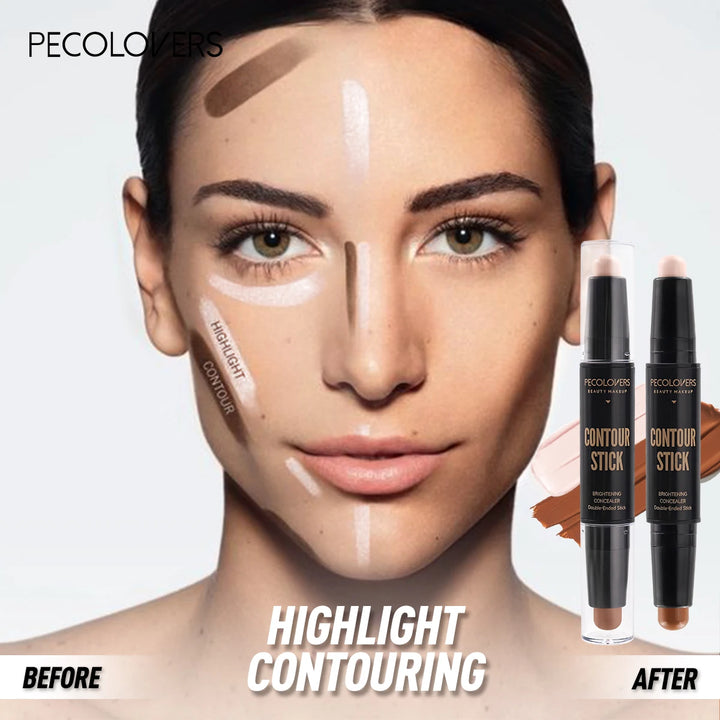 Double-ended concealer stick application
