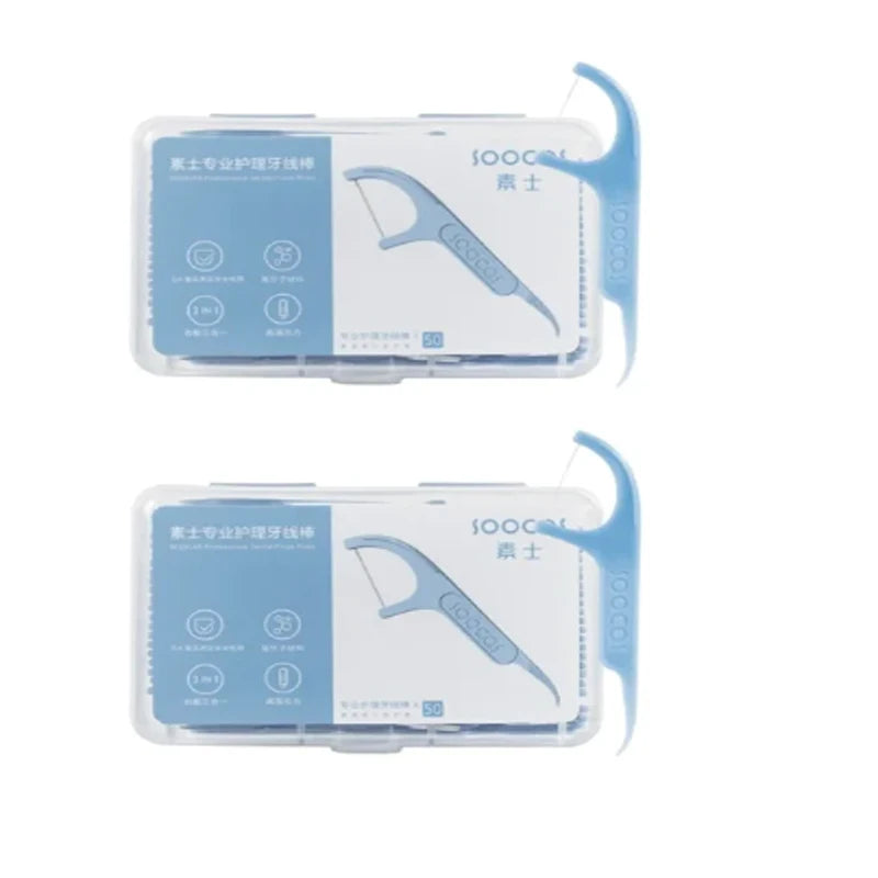 Youpin SOOCAS Professional Dental Flosser Ergonomic Design Food Grade Polymer Fiber Scrape Tongue Coating Clean Teeth Gaps