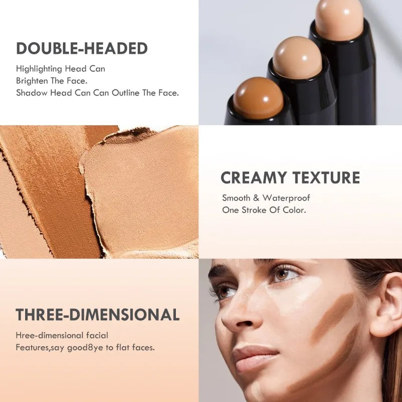 Double-ended concealer stick application