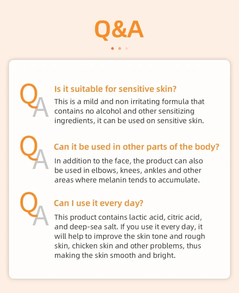 Orange exfoliating gel for face in 50g packaging