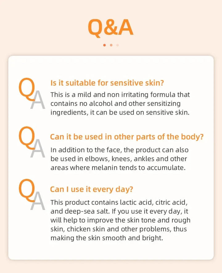 Orange exfoliating gel for face in 50g packaging