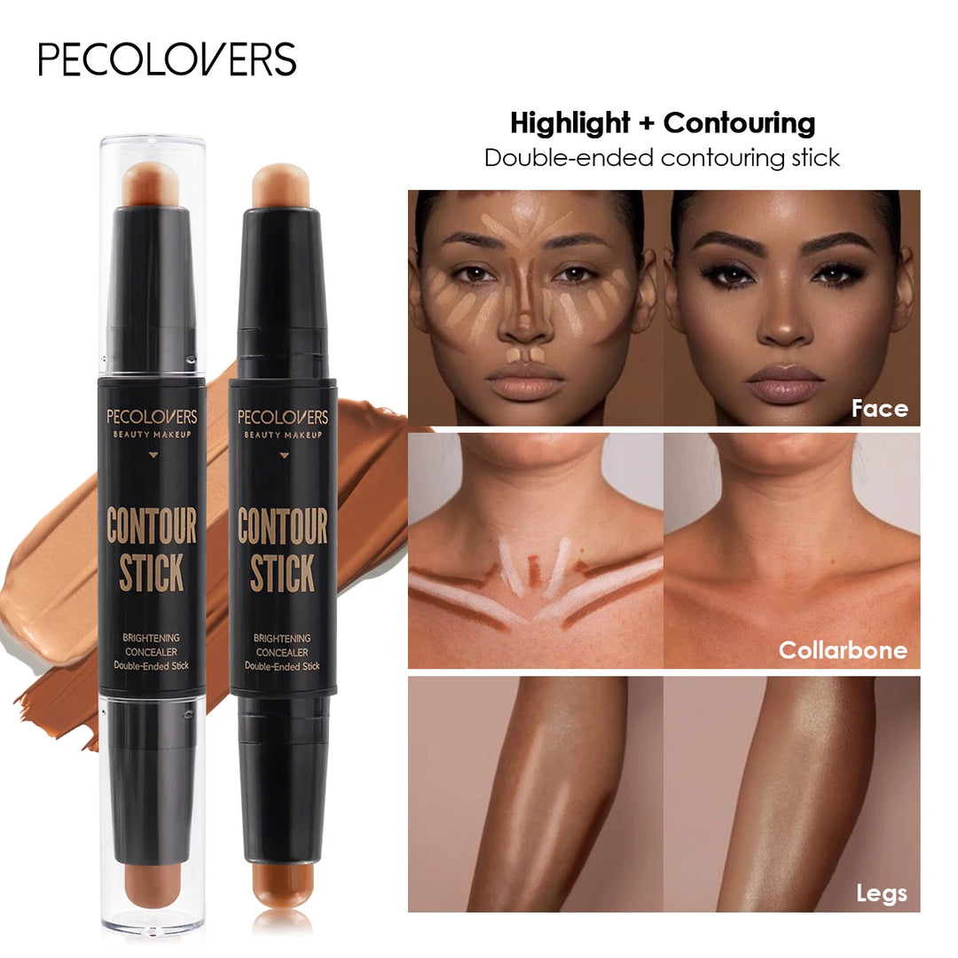 Double-ended concealer stick application