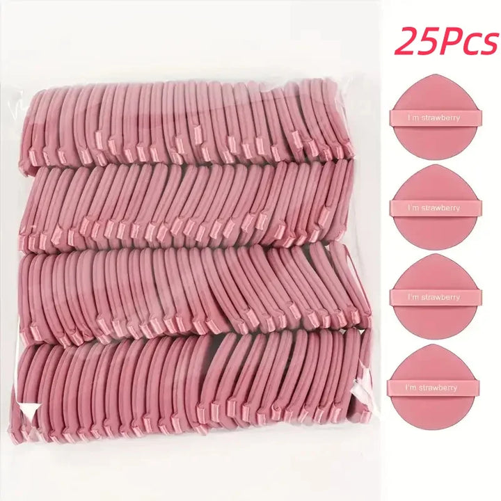25 Wet-and-Dry Makeup Sponges, Suitable for Foundation, Concealer, and Loose Powder; and Professional Makeup Application