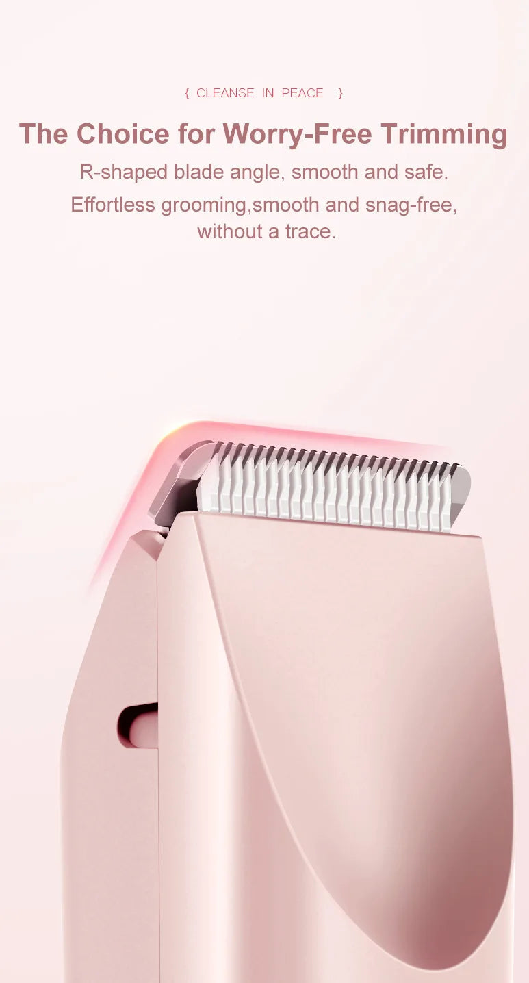 Electric shaver for women with dual-head body and bikini trimmer