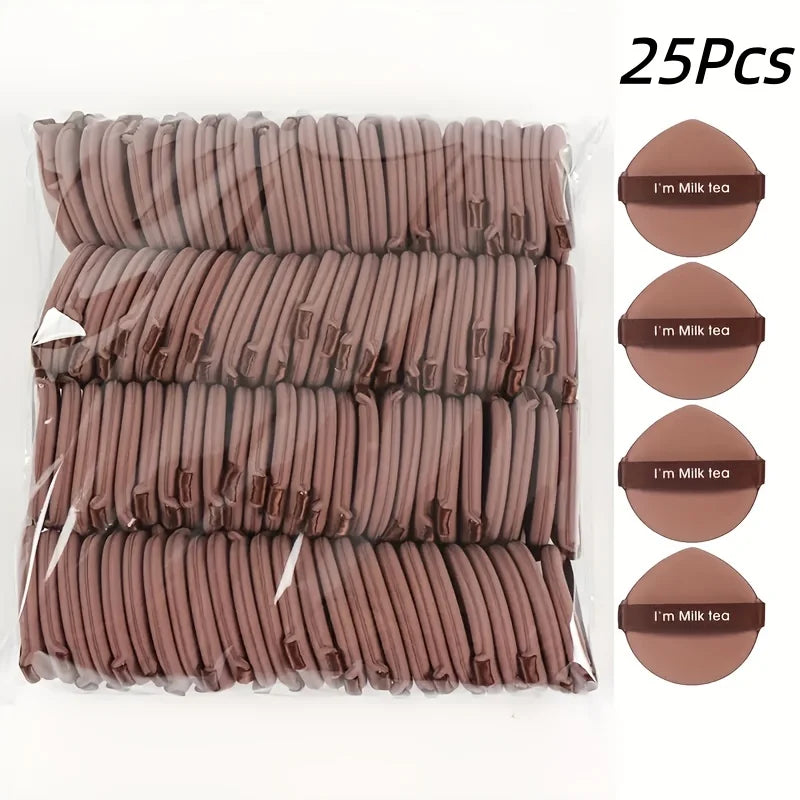 25 Wet-and-Dry Makeup Sponges, Suitable for Foundation, Concealer, and Loose Powder; and Professional Makeup Application
