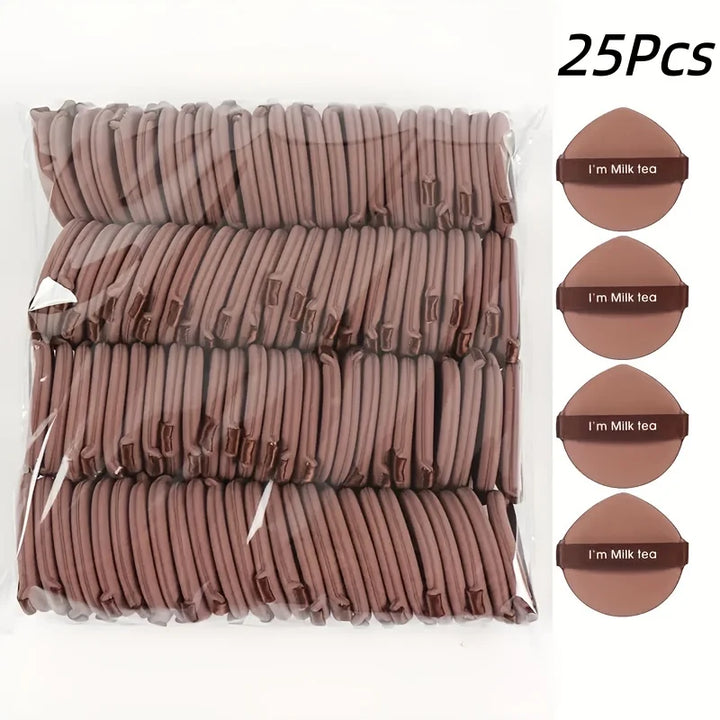 25 Wet-and-Dry Makeup Sponges, Suitable for Foundation, Concealer, and Loose Powder; and Professional Makeup Application
