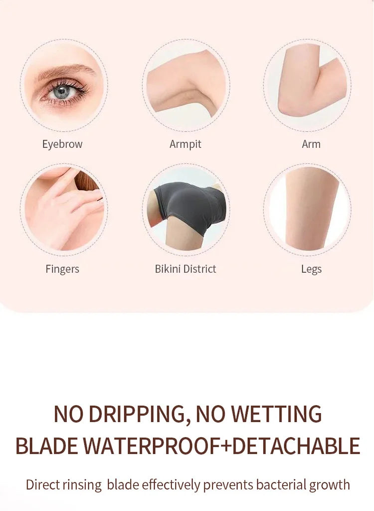Eyebrow trimmer for women features for facial grooming and hair removal on multiple body areas.