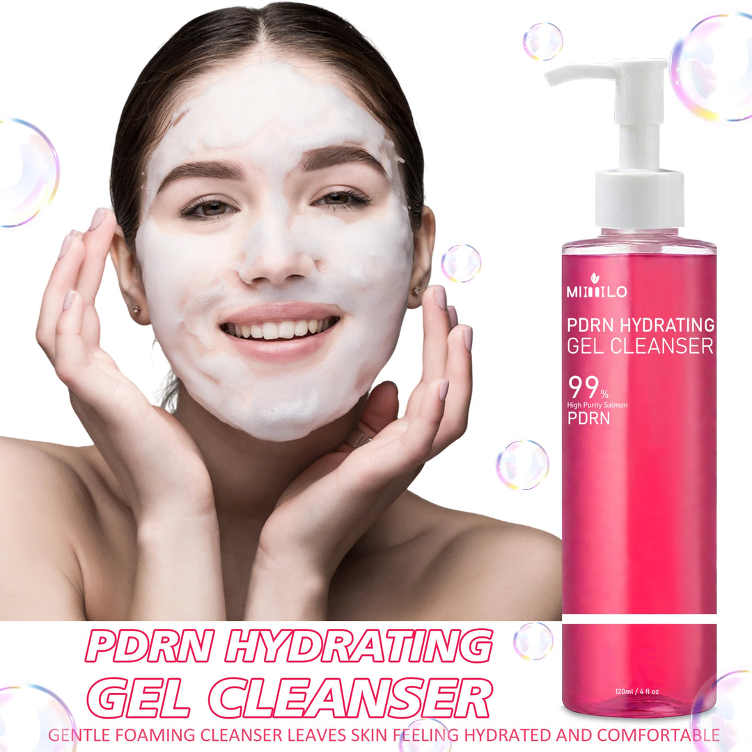 DNA PDRN Salmon Pink Foam Cleansing Gel, containing PDRN, controls oil, removes blackheads, deeply cleanses, is non-irritating