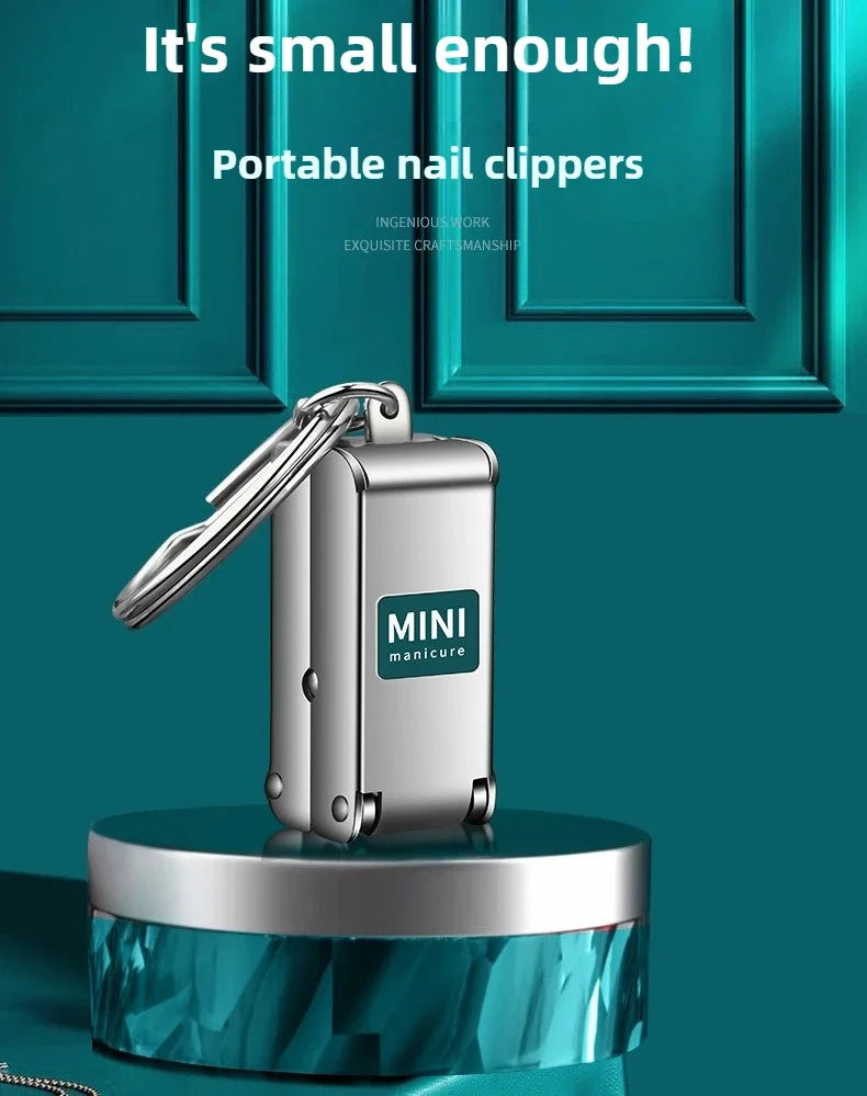 1pcs Nail Clippers Collapsible Portable Travel Fingernail Nail Scissors Cutter Stainless Steel Manicure Tools Clippers Trimmers