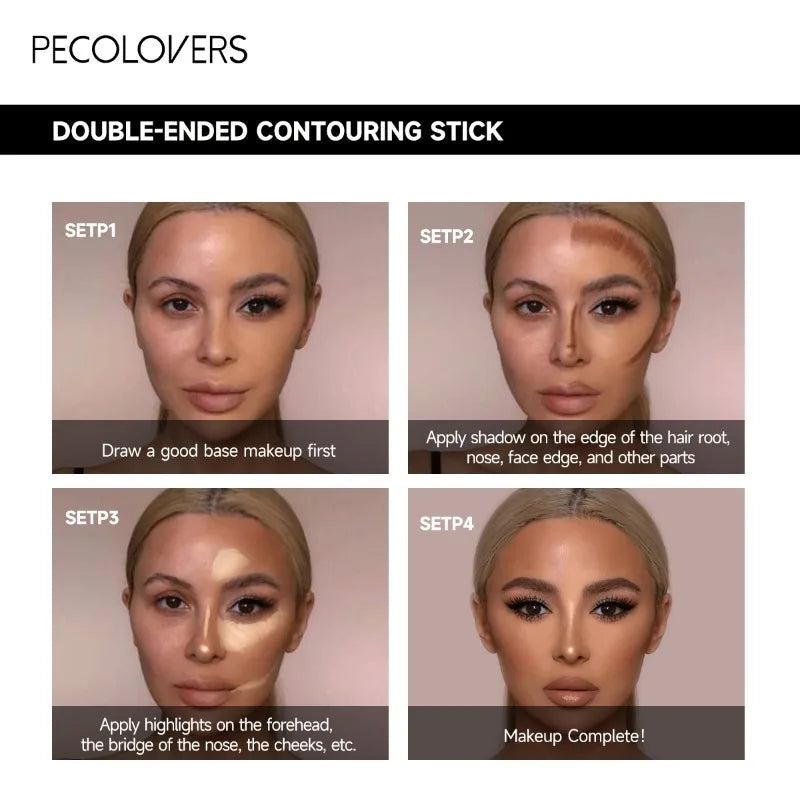 Double-ended concealer stick application