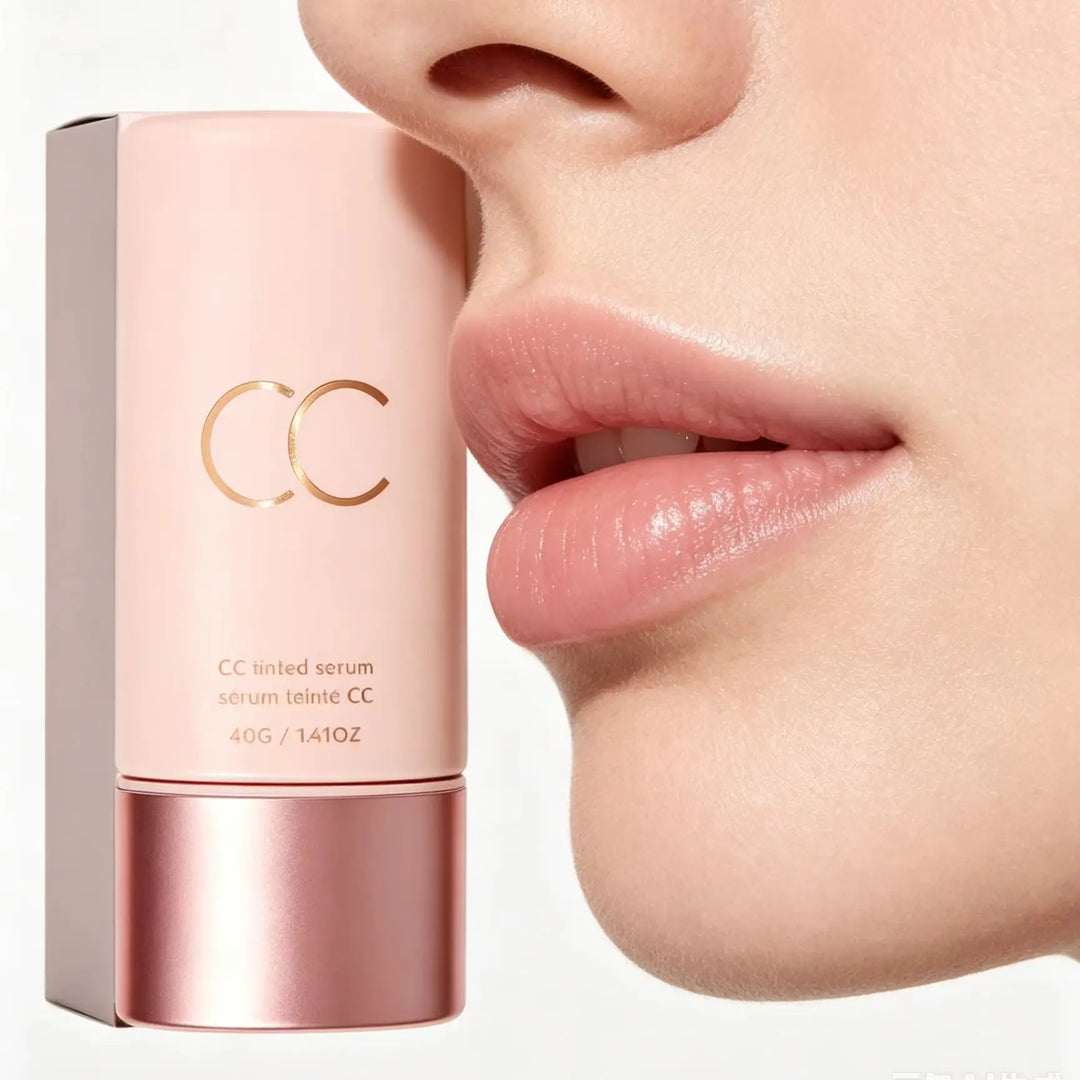 CC Cream Cover Blemishes Redness Glow Face Makeup Matte Natural Finish Lightweight Invisible Color-Correcting Tinted Serum 40g