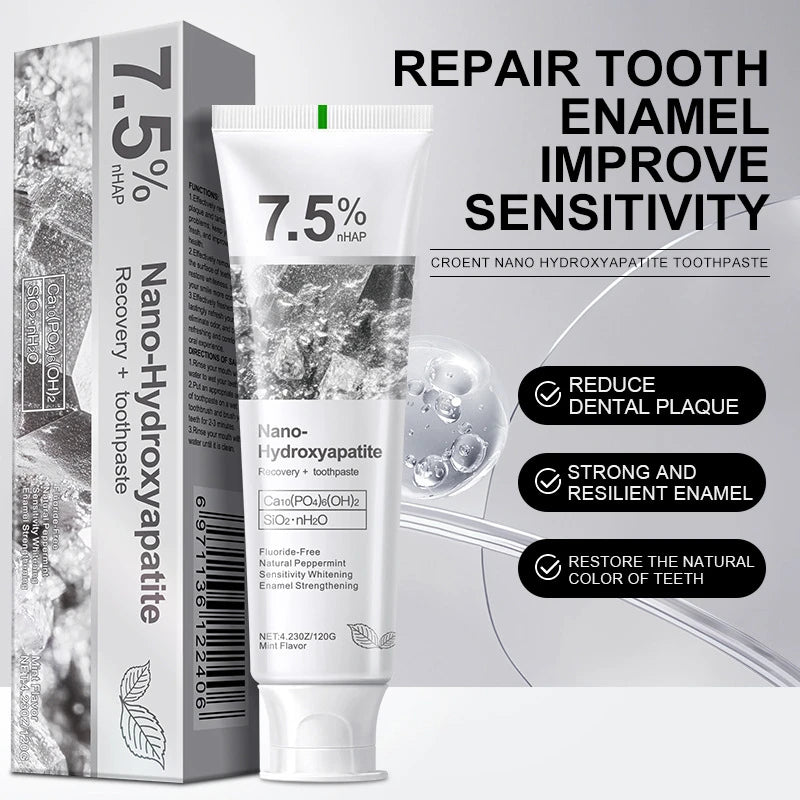 7.5% Hydroxyapatite Probiotic Whitening Toothpaste Enamel Oral Cavity Repair Breath Freshening Teeth Whitener Toothpaste 120g