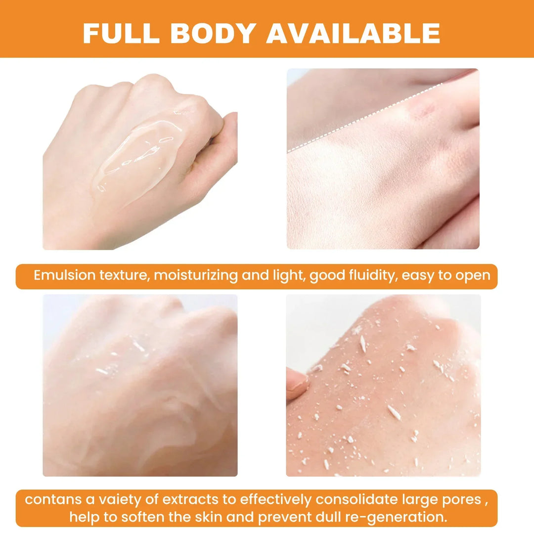 Orange exfoliating gel for face in 50g packaging