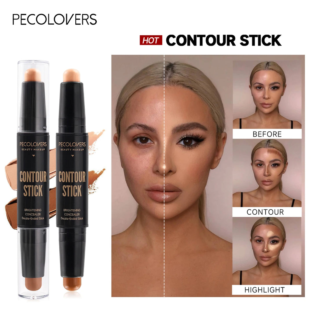 Double-ended concealer stick application