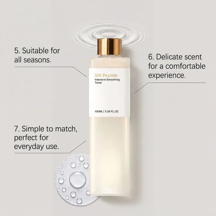 Silk Peptide Facial Toner Soothe Sensitive Skin Smooth Fine Lines Revitalize Skins Barrier Brighten Dull Moisturize Face Toner