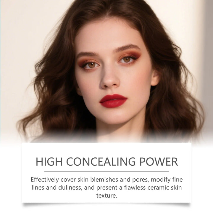 Color Changing Foundation Stick with Makeup Brushes 2 in 1 Lasting Waterproof Matte Finish Lightweight High Coverage Makeup Base