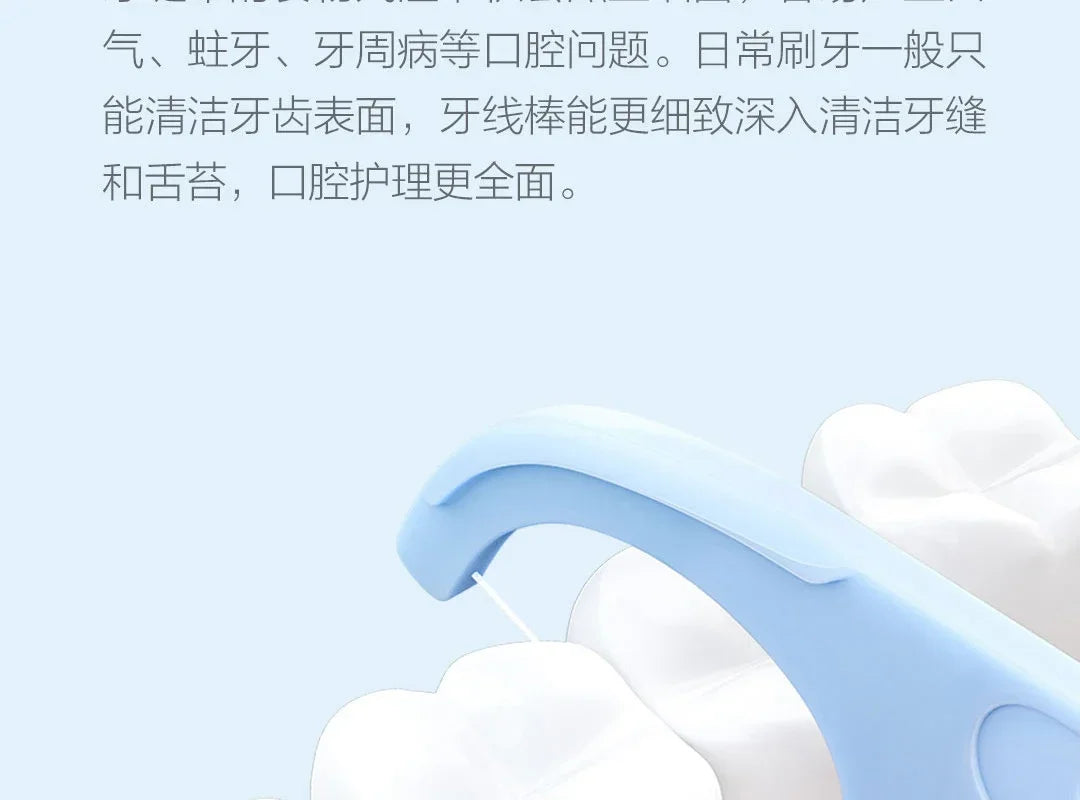 Youpin SOOCAS Professional Dental Flosser Ergonomic Design Food Grade Polymer Fiber Scrape Tongue Coating Clean Teeth Gaps